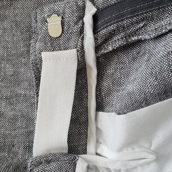 ☕ Coldwater Creek Black and White Linen Pants with Hidden Stretch-Waist Size 10 - Picture 3 of 8
